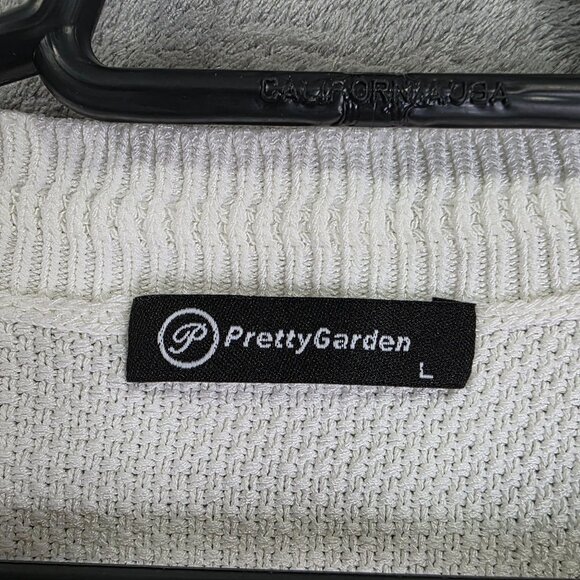 Womens White Pretty Garden Shirt Button Down Short Sleeve Viscose Blend Size L - Picture 3 of 8